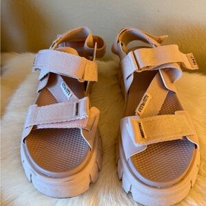 Palladium Women's Sandals in Tan fits size 10 platform free people